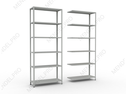 Стеллаж полочный на болтах 2550х1000х300 (6 полок)